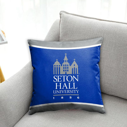 AGAS Seton Hall University Cushion Cover 18 x 18 inch – Single Sided Printed Spun Polyester Seton Hall University Building Design – Official NCAA SHU Product – Pillow Cover with 16 inch Zipper Closure