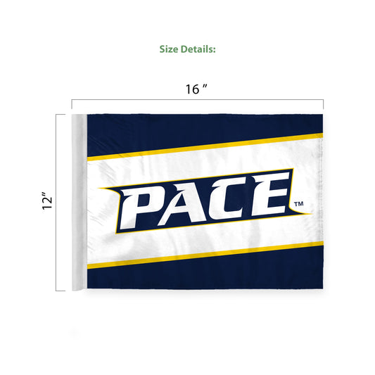 Pace University Economy Car Flag 12 x 16 inch