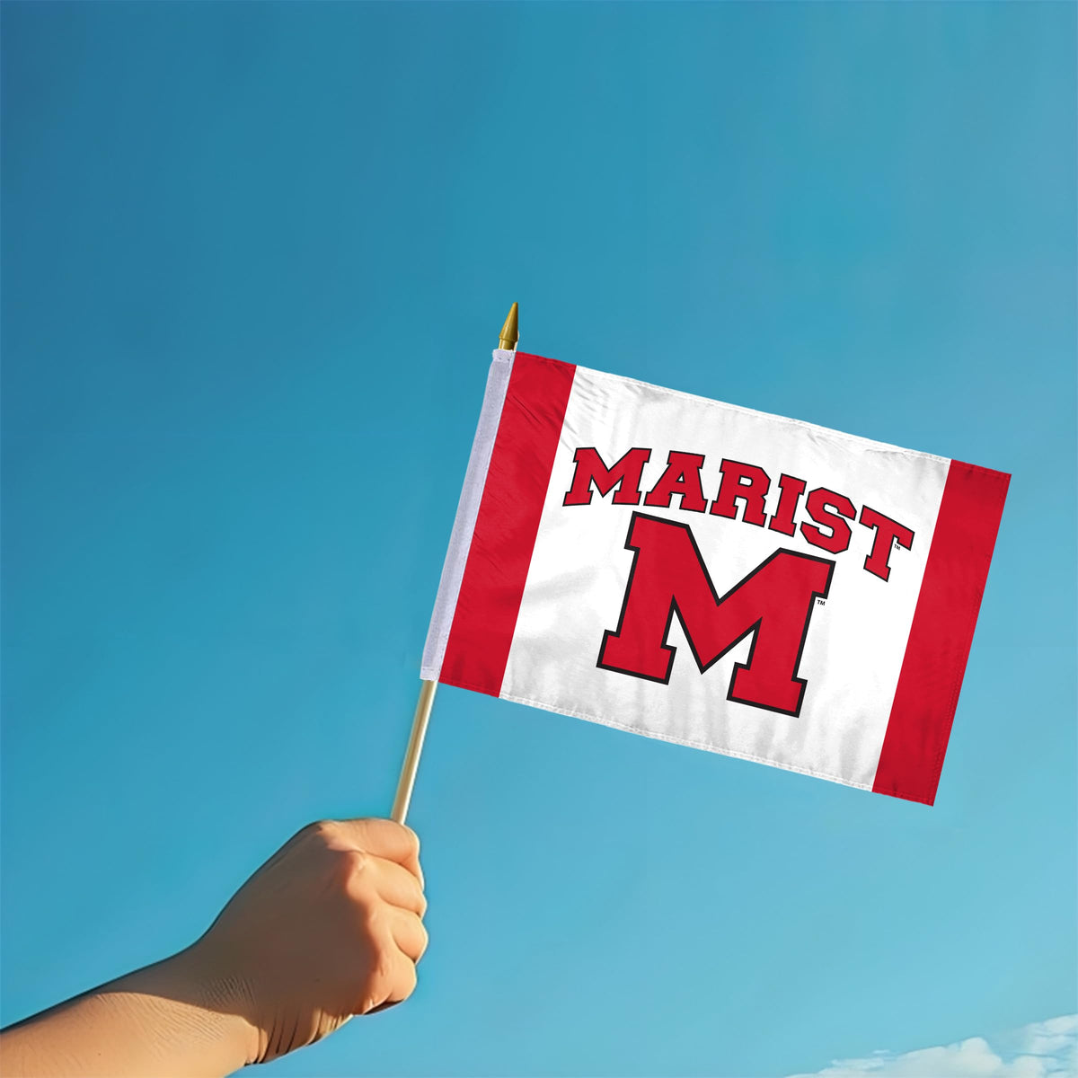 Marist University Stick Flag 12 x 18 inch