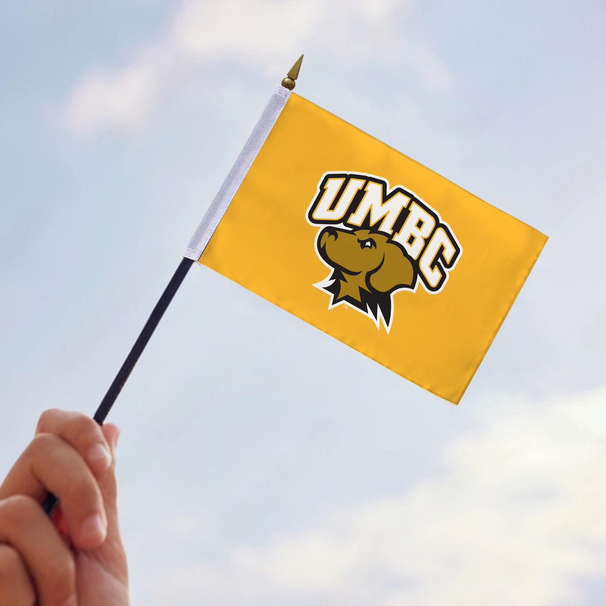 University of Maryland Baltimore County Stick Flag 4 x 6 inch