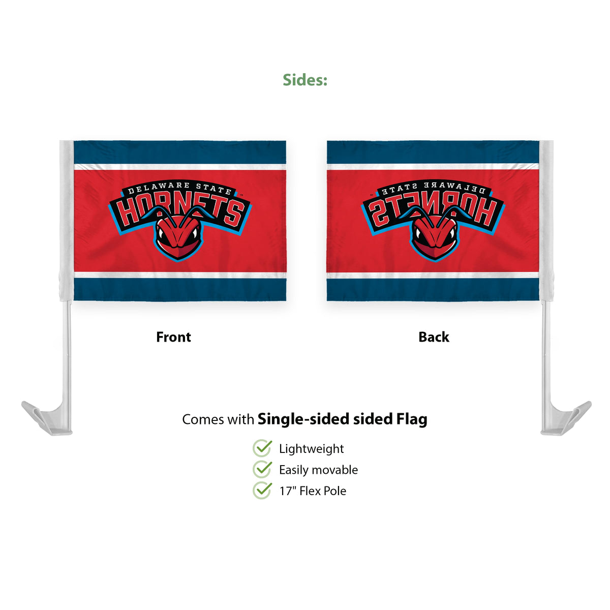 Delaware State University Economy Car Flag 12 x 16 inch