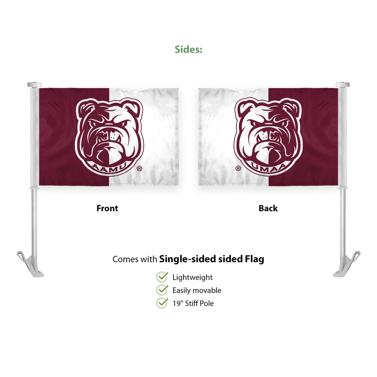 Alabama A&M University Car Flag 10.5 x 15 inch