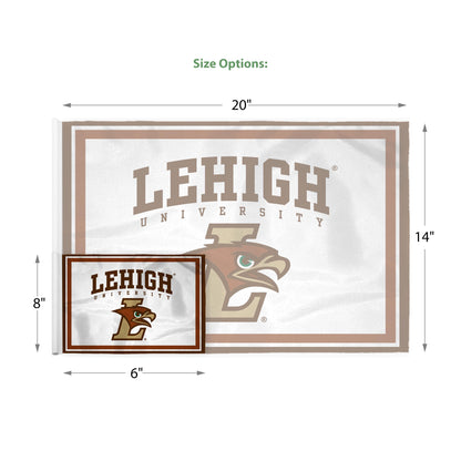 AGAS Lehigh College Flag Golf with Tube Inserted 6x8 inch, Waterproof Heavy-Duty 200D Nylon, Backyard Practice Mini Putting Green, Golf Courses, Country Club