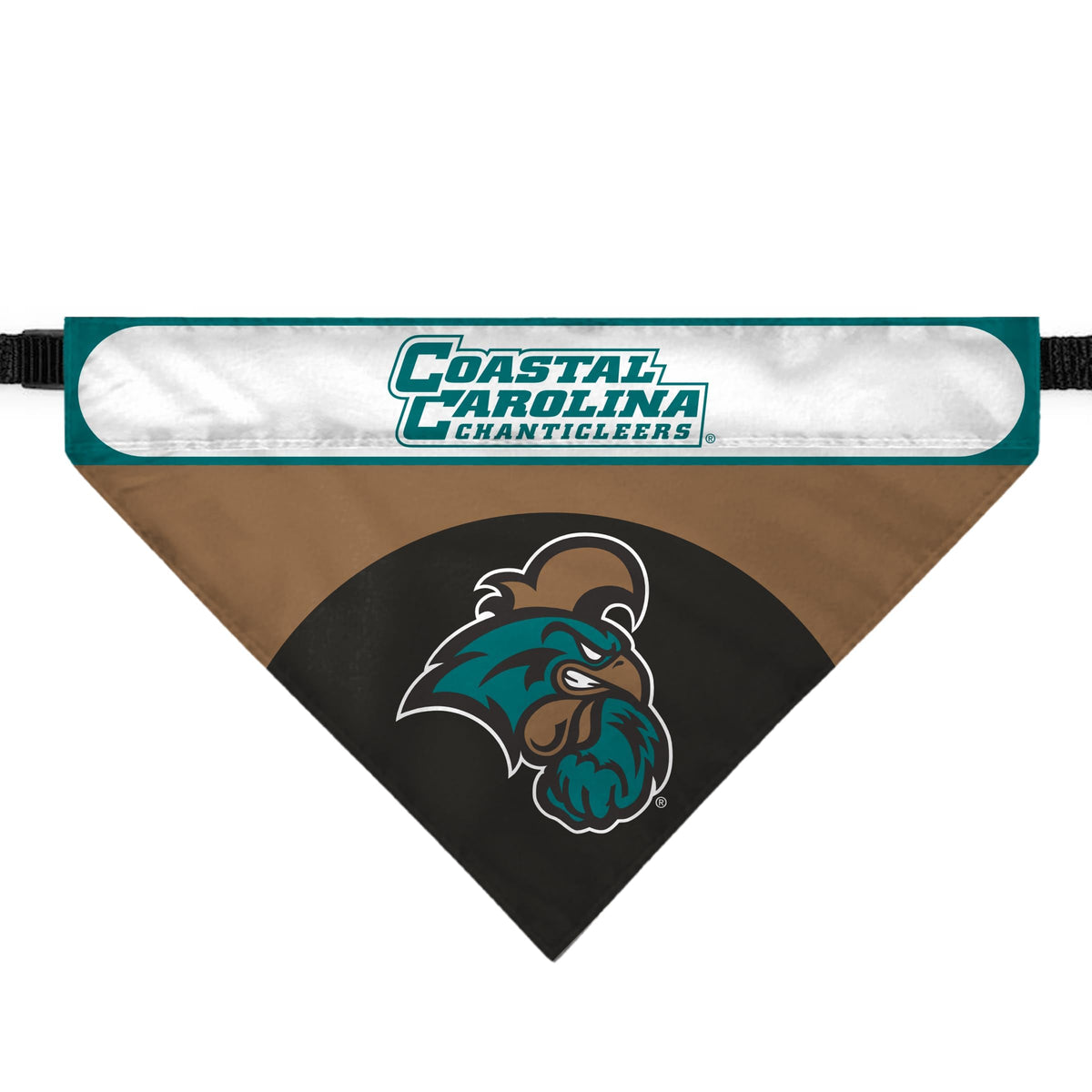 AGAS Coastal Carolina University Pet Bandana 14.75 x 9.5 inch – Single Sided Printed Polyester Chanticleers Wordmark Design – Officially Licensed Coastal Carolina Chanticleers Pet Bandana