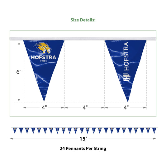 Hofstra University Pennant Banner String 4 x 6 inch