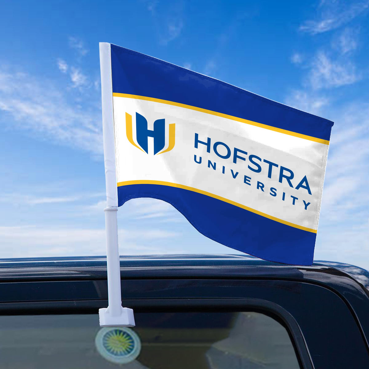 Hofstra University Economy Car Flag 12 x 16 inch
