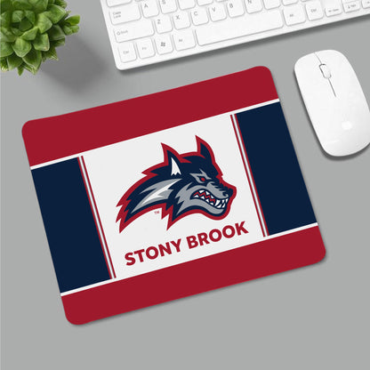 AGAS Stony Brook University Mouse Pad 8 x 7 inch – Single Sided Printed Neoprene Stony Brook Seawolves Design – Official NCAA SBU Product – Mouse Pad with Non Slip Rubber Base and Heat Cut Edges