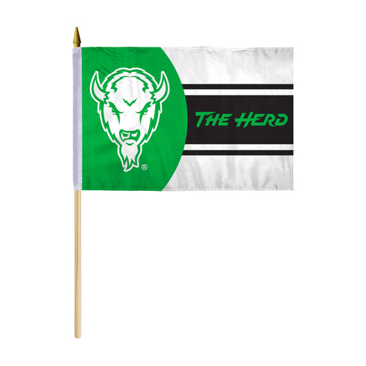 Marshall University Stick Flag 12 x 18 inch