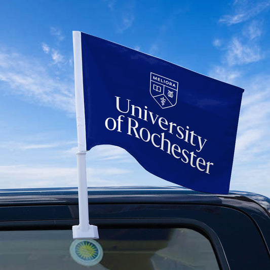University of Rochester Economy Car Flag 12 x 16 inch