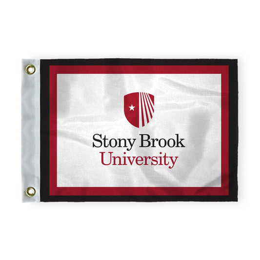 AGAS Stony Brook University Golf Flag 6 x 8 inch – Single Sided Printed Nylon Stony Brook Seawolves Flag – Official NCAA SBU Product – Golf Course Display with Canvas Header and Brass Grommets