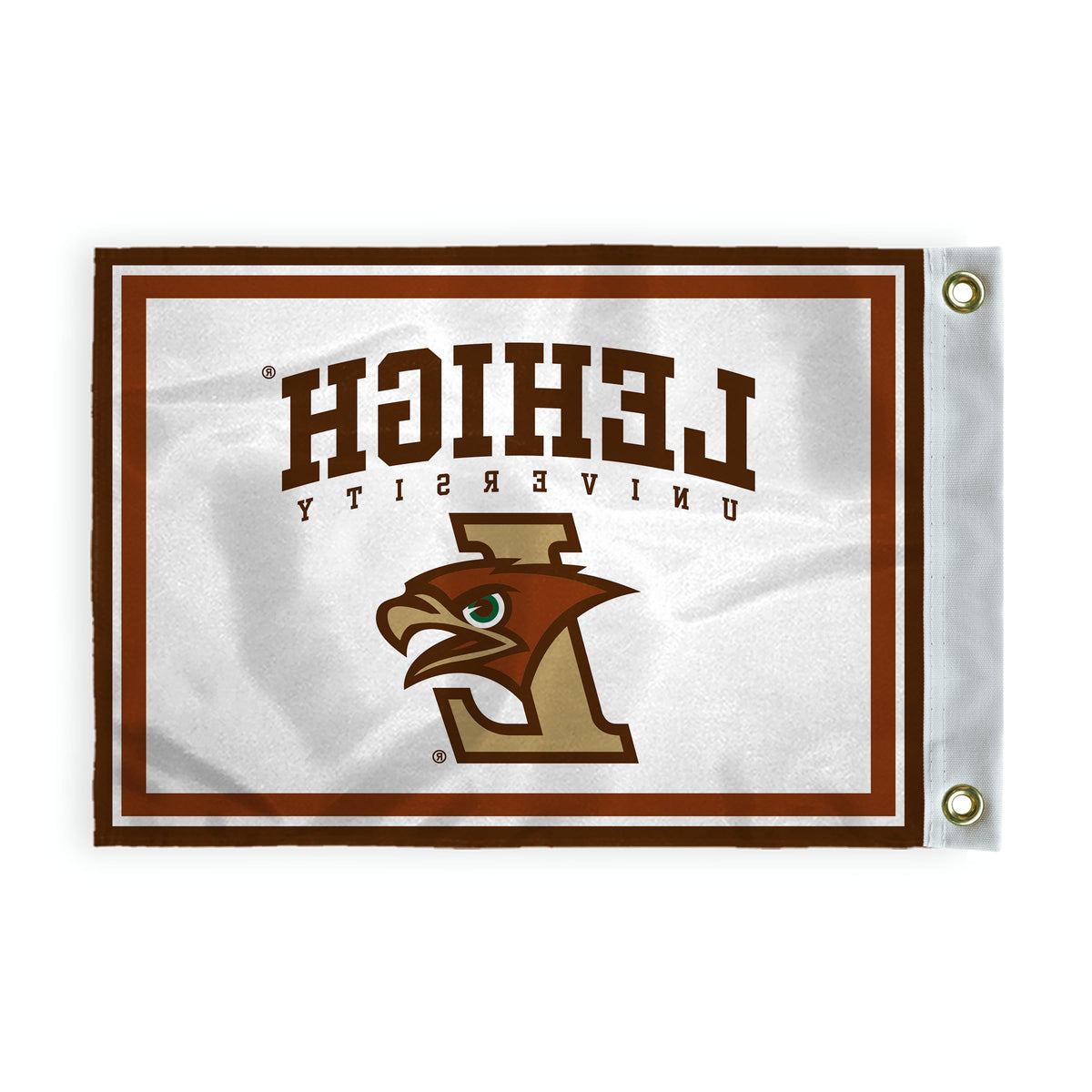 AGAS Lehigh LU University Hawks Golf Flag Grommets 14x20 inches, Waterproof Durable 200D Nylon, For Backyard Practice Mini Putting Green, Golf Courses, Country Club