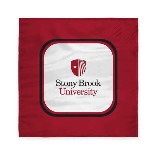 AGAS Stony Brook University Table Cover 48 x 48 inch – Single Sided Printed Wrap Knitted Polyester Stony Brook Seawolves Design – Official NCAA SBU Product – Square Table Cover