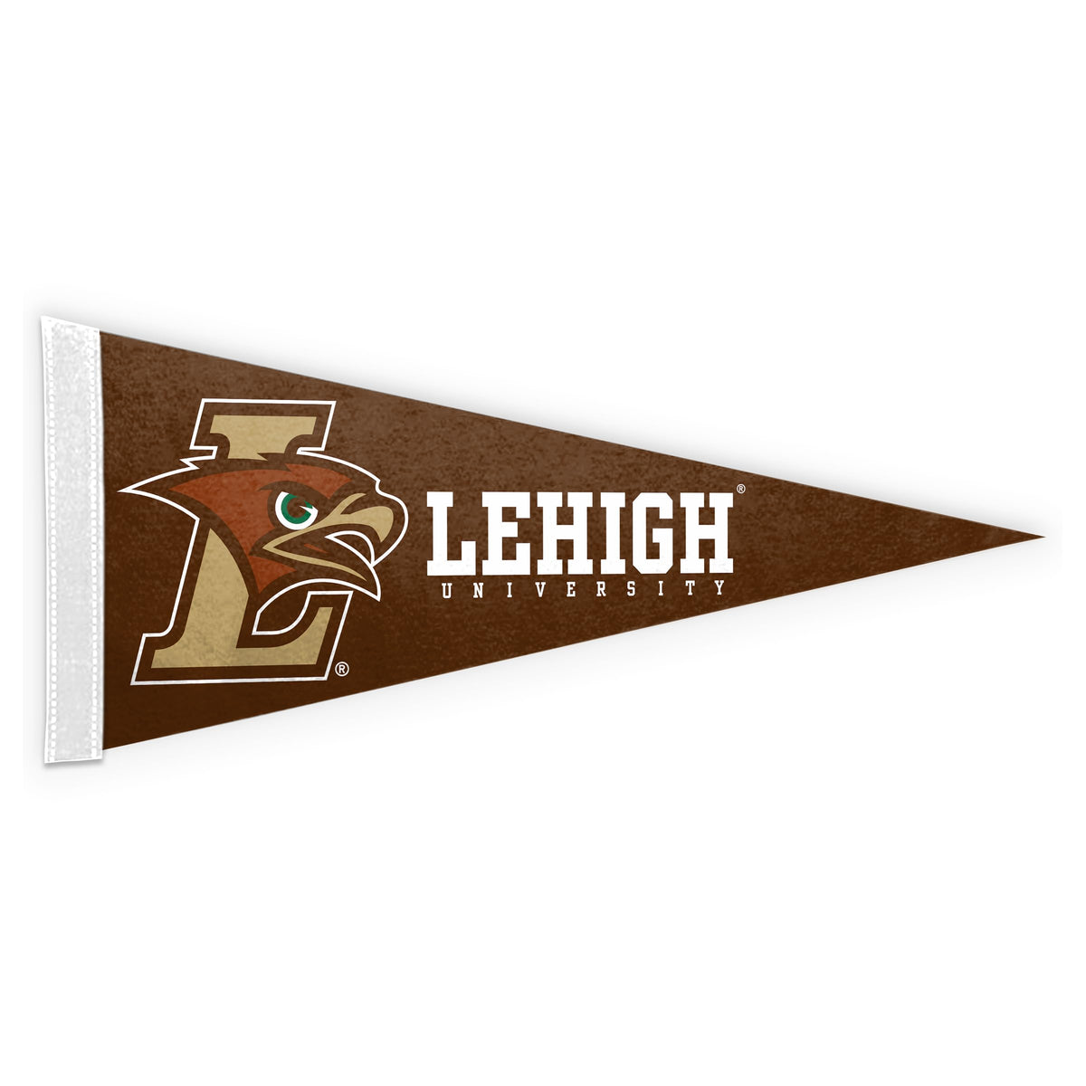AGAS Lehigh LU University Hawks Pennant Mini, 9 x 24 Inches Sleeve for Stick, Officially Licensed Small Felt Wall Décor Pennant for Dorm, Game Room, Man Cave, Bedroom Décor