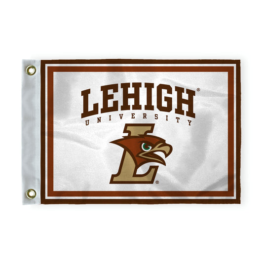 AGAS Lehigh LU University Hawks Golf Flag Grommets 14x20 inches, Waterproof Durable 200D Nylon, For Backyard Practice Mini Putting Green, Golf Courses, Country Club