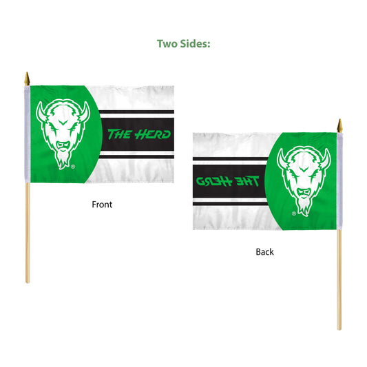 Marshall University Stick Flag 12 x 18 inch