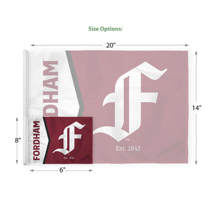 AGAS Fordham University Golf Flag 14 x 20 inch – Single Sided Printed Nylon Fordham Rams Flag with F Logo Design – Official NCAA Product – Fordham University Golf Flag with Plastic Tube Insert and Reinforced Stitched Edges for Outdoor Display