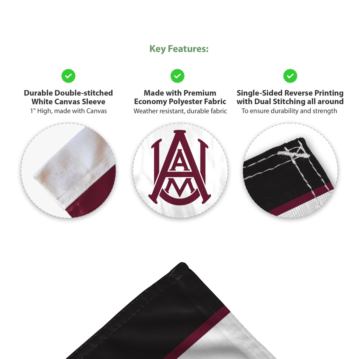 Alabama A&M University Premium Car Flag 10.5 x 15 inch