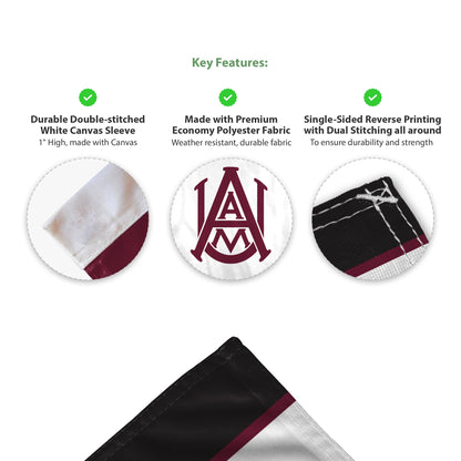 Alabama A&M University Premium Car Flag 10.5 x 15 inch