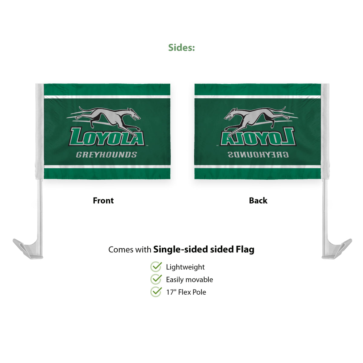Loyola Maryland University Economy Car Flag 12 x 16 inch