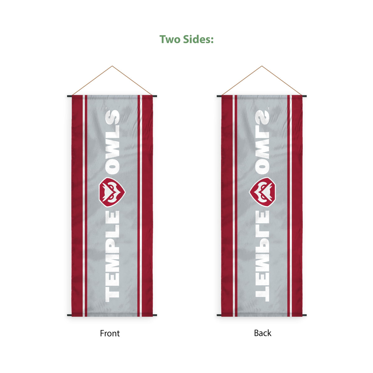 AGAS Temple University 17.5x48in Scroll Sign