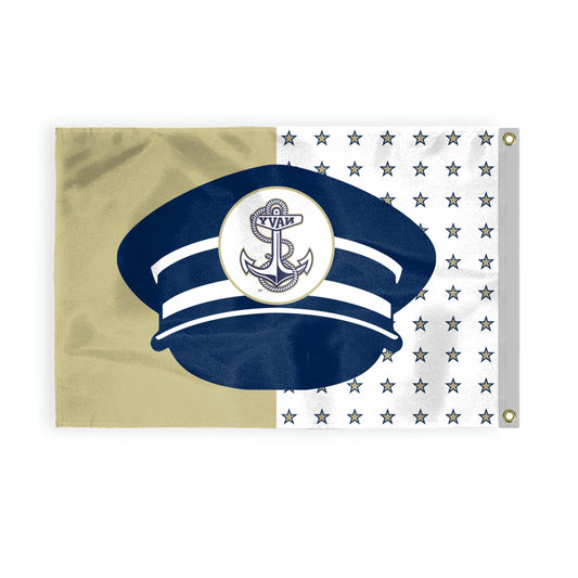 AGAS US Naval Academy flag 3x5 For Outside 200D Nylon with Brass Grommets - 3' X 5' Feet - Navy Midshipmen Flags