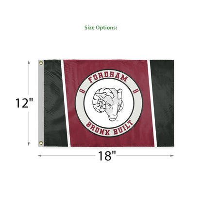 AGAS Fordham University Flag 12 x 18 inch – Single Sided Printed Polyester Fordham Rams Flag Bronx Built Design – Official NCAA Product – Fordham University Outdoor Flag with Brass Grommets, Canvas Header and Reinforced Stitched Edges for Indoor Outd