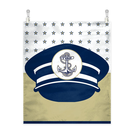 Midshipmen Navy House Wall Tapestry, USNA Wall Art, College Poster, Navy Wall Hanging, N* Art, Dorm Poster - 60"x51" - Vertical Banner with Complete Hanging Kit