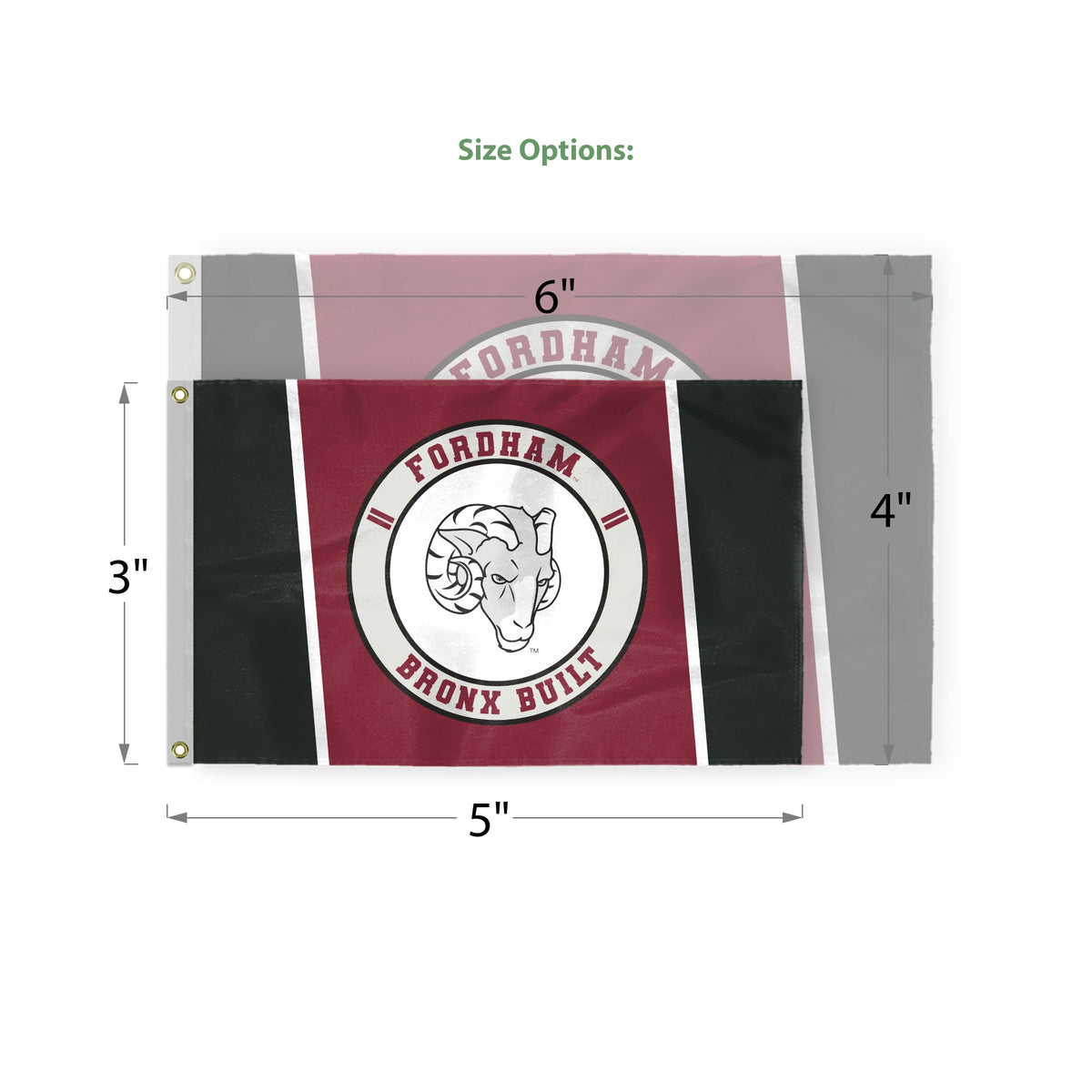 AGAS Fordham University Flag 3 x 5 ft – Single Sided Printed Nylon Fordham Rams Flag Bronx Built Design – Official NCAA Product – Fordham University Outdoor Flag with Brass Grommets, Canvas Header and Reinforced Stitched Edges for Indoor Outdoor Disp