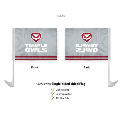 AGAS Temple University 12x16in Economy Car Flags