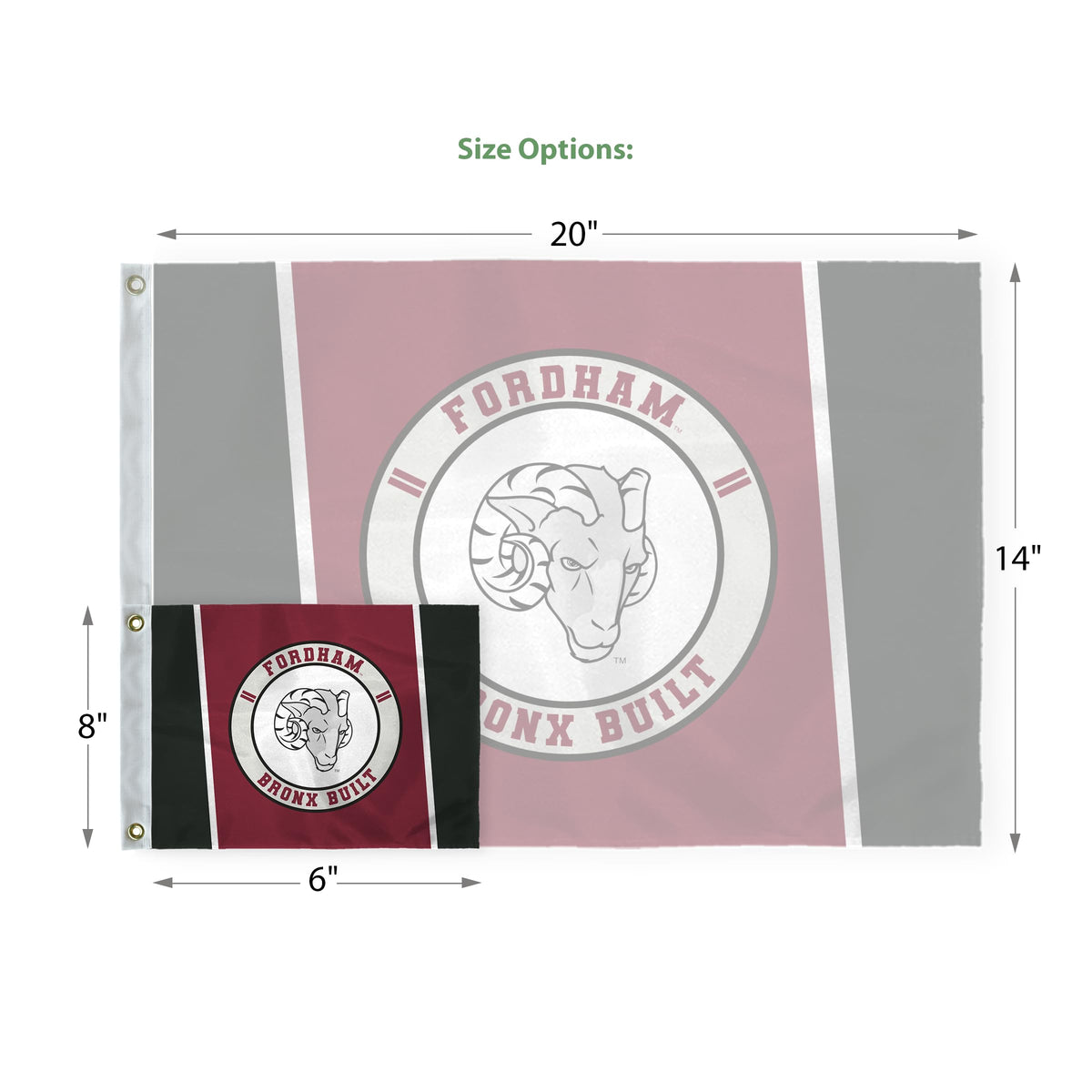 AGAS Fordham University Golf Flag 14 x 20 inch – Single Sided Printed Nylon Fordham Rams Flag Bronx Built Design – Official NCAA Product – Fordham University Golf Course Flag with Canvas Header, Brass Grommets and Reinforced Stitched Edges for Outdoo