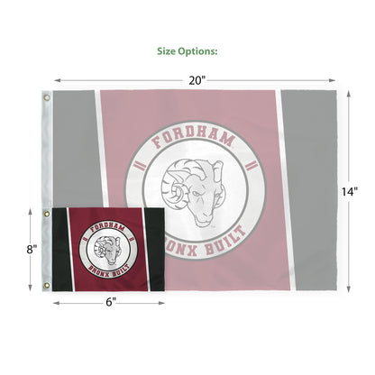 AGAS Fordham University Golf Flag 14 x 20 inch – Single Sided Printed Nylon Fordham Rams Flag Bronx Built Design – Official NCAA Product – Fordham University Golf Course Flag with Canvas Header, Brass Grommets and Reinforced Stitched Edges for Outdoo