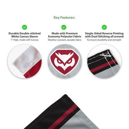 AGAS Temple University 10.5x15in Premium Car Flags
