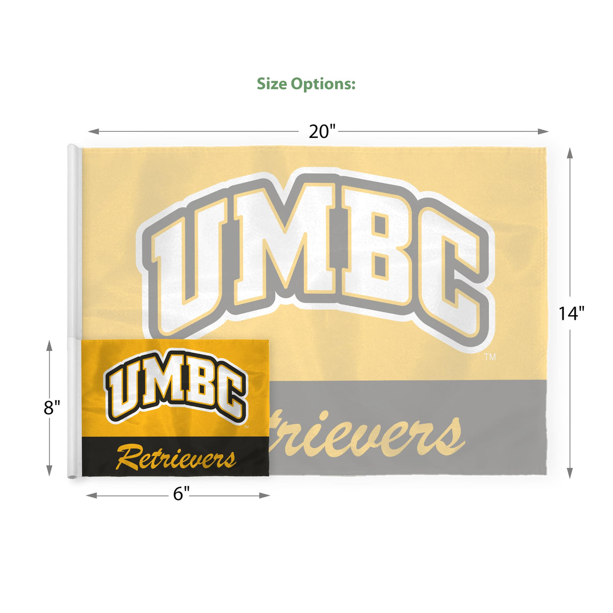 University of Maryland Baltimore County Golf Flag 14 x 20 inch