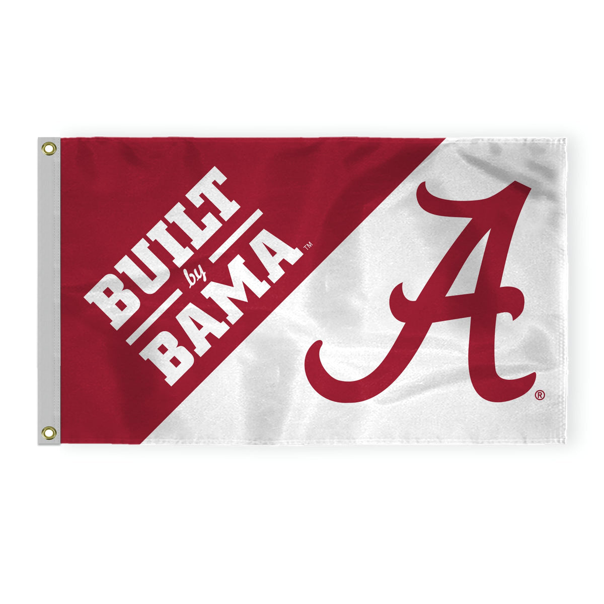 AGAS Alabama University Crimson Tide Built by Bama Flags 4x6 Single-sided Printed 200D Nylon with Brass Grommets - NCAA Licensed Team Logo Flags 4 x 6 ft