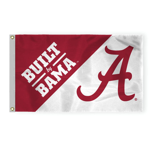AGAS Alabama University Crimson Tide Built by Bama Flags 4x6 Single-sided Printed 200D Nylon with Brass Grommets - NCAA Licensed Team Logo Flags 4 x 6 ft