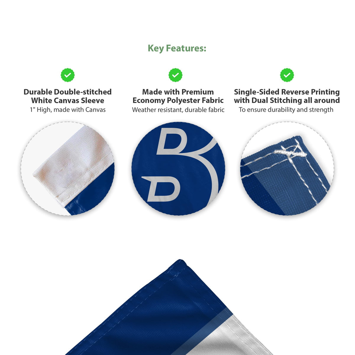 Brandeis University Economy Car Flag 12 x 16 inch