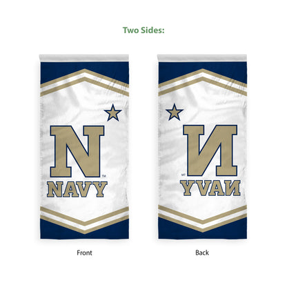 AGAS 2'x4' Navy Midshipmen Vertical Wall Banner with Pole Sleeve - US Naval Academy N* Banner For Fans