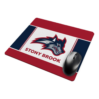 AGAS Stony Brook University Mouse Pad 8 x 7 inch – Single Sided Printed Neoprene Stony Brook Seawolves Design – Official NCAA SBU Product – Mouse Pad with Non Slip Rubber Base and Heat Cut Edges