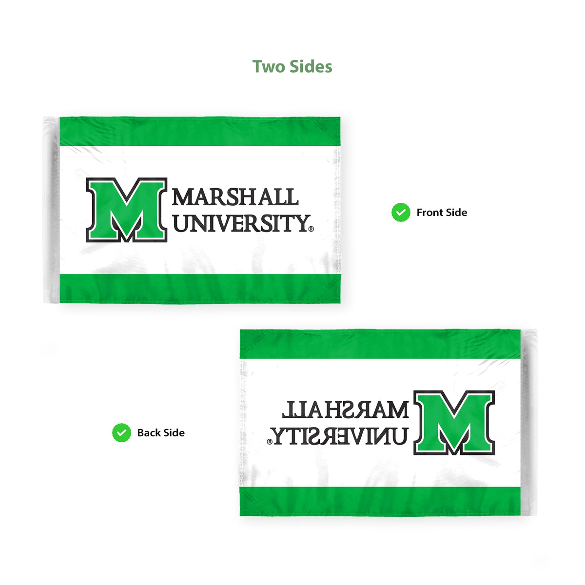 Marshall University Motorcycle Flag 6 x 9 inch