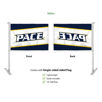 Pace University Premium Car Flag 10.5 x 15 inch
