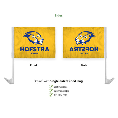 Hofstra University Economy Car Flag 12 x 16 inch