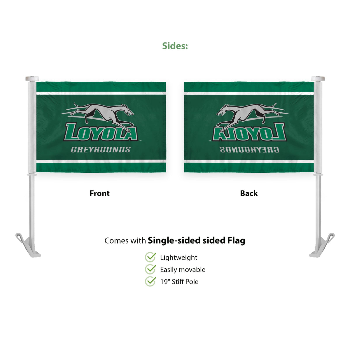 Loyola Maryland University Premium Car Flag 10.5 x 15 inch