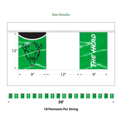 Marshall University Pennant string 9 x 12 inch