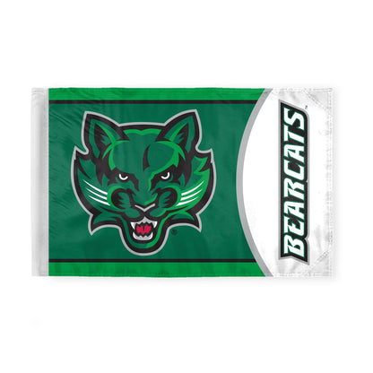 AGAS Binghamton University Motorcycle Flag 6 x 9 inch – Single Sided Printed Polyester BU Bearcats Design – Official NCAA Binghamton Bearcats Bike Flag – Bike Mount with 0.75 inch Canvas Sleeve and Reinforced Stitching (Without Pole)