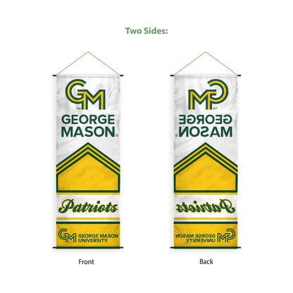 AGAS George Mason GMU University Patriots Scroll Sign 17.5" × 48" with Hanging Cord – Polyester Patriots Wall Banner