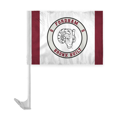 AGAS Fordham University Economy Car Flag 12 x 16 inch – Single Sided Printed Polyester Fordham Rams Flag Bronx Built Design – Official NCAA Product – Fordham University Vehicle Flag with 17 inch Flex Pole and 1 inch Closed Top Sleeve