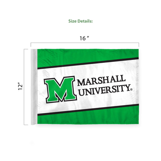 Marshall University Economy Car Flag 12 x 16 inch