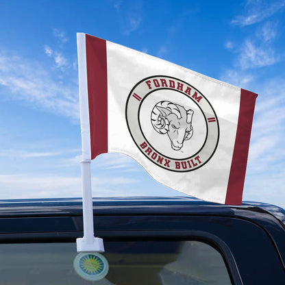 AGAS Fordham University Economy Car Flag 12 x 16 inch – Single Sided Printed Polyester Fordham Rams Flag Bronx Built Design – Official NCAA Product – Fordham University Vehicle Flag with 17 inch Flex Pole and 1 inch Closed Top Sleeve