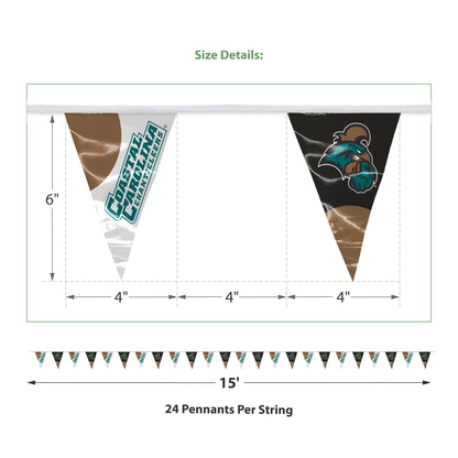 AGAS Coastal Carolina CCU University Pennant String Triangle flag football for Birthday Parties Chanticleers Theme Party - 15FT