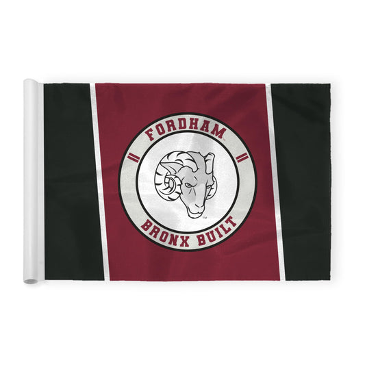 AGAS Fordham University Golf Flag 6 x 8 inch – Single Sided Printed Nylon Fordham Rams Flag Bronx Built Design – Official NCAA Product – Fordham University Golf Flag with Plastic Tube Insert and Reinforced Stitched Edges for Outdoor Display